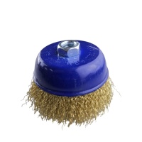 Щетка чашечная для УШМ 75 мм (3), латунированная, волнистая проволока,&quot;MAXIMUM&quot; MX 17726