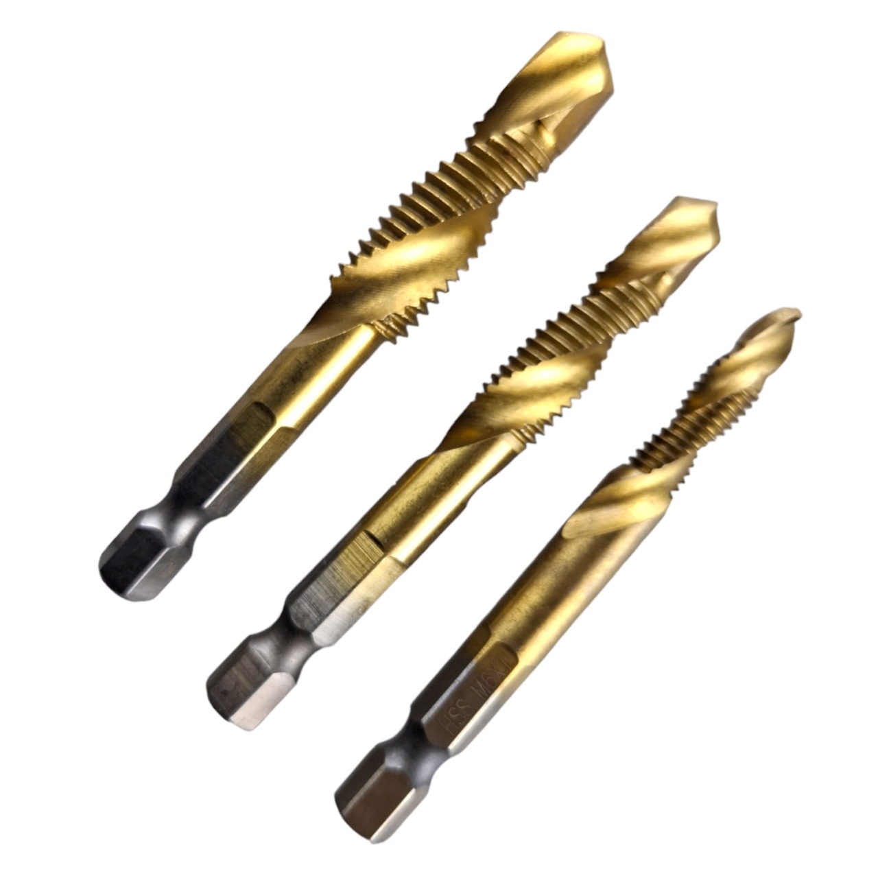 Сверла с метчиком HSS 6 предметов, М 3-М 10, шестигранный хвостовик, &quot;MAXIMUM&quot; MX 15609 оптом