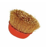 Щетка чашечная для УШМ 125 мм (5), латунированная, волнистая проволока оптом