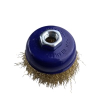 Щетка чашечная для УШМ 75 мм (3), латунированная, волнистая проволока,&quot;MAXIMUM&quot; MX 17726 оптом