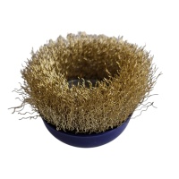 Щетка чашечная для УШМ 75 мм (3), латунированная, волнистая проволока,&quot;MAXIMUM&quot; MX 17726 оптом