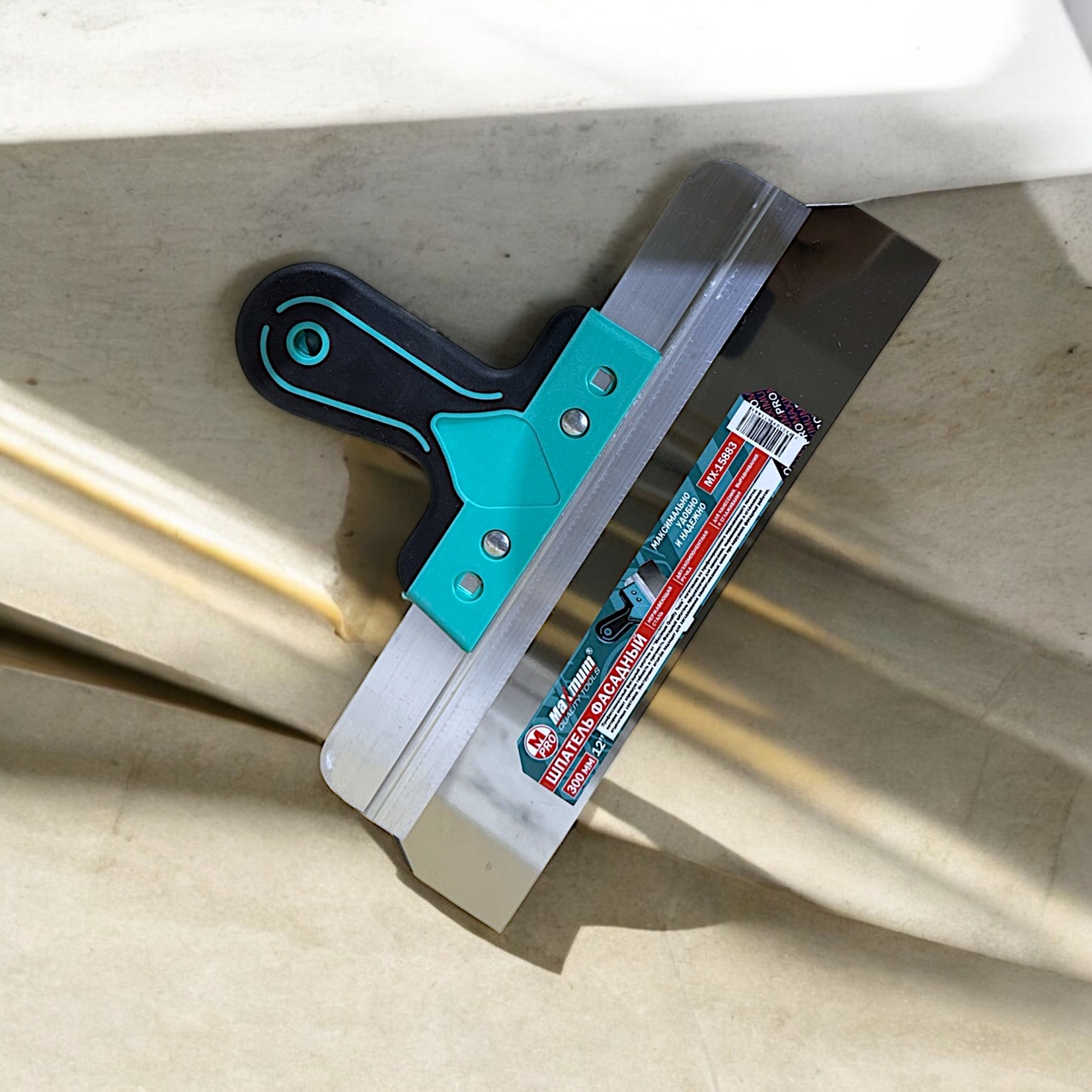 шпатель фасадный алюминиевый 300мм x 0.5 мм, 12&quot;, двухкомпонентная рукоятка, 410, &quot;maximum&quot; mx 15883 оптом