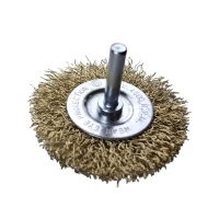 Щетка для дрели плоская  65 мм, 2,5 &quot;, латунированная, волнистая проволока,&quot;MAXIMUM&quot; MX 17832 оптом