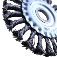 Щетка для УШМ плоская 100 мм, 4&quot;, витая, посадка 22.2, &quot;Maximum&quot; MX 17894 оптом