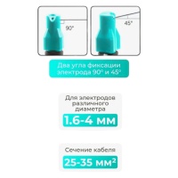 электрододержатель 300 а, универсальный, 45/90⁰, прорезиненная рукоять, &quot;maximum&quot; mx 14961 оптом