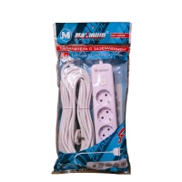 Удлинитель с заземлением 8 м, 3 розетки, 2 USB порта, Type C, &quot;MAXIMUM&quot; MX 12509 (2587) оптом